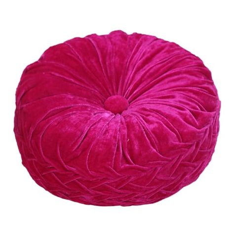 Timberbrook Taylor Tufted Velvet Center Button Decorative Throw Pillow - On Sale - Bed Bath & Beyond - 31283393 Fuschia Bedroom, Hot Pink Room, Pink Christmas Decorations, How To Dress A Bed, Pink Cushions, Jewel Colors, Foam Pillows, Throw Pillows Bed, Round Pillow