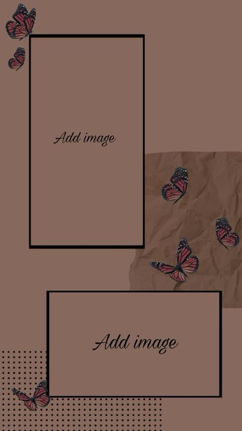 Aesthetic Butterfly Picture, Instagram Story Ideas Three Pictures, Template For 3 Pictures Aesthetic, Self Story Ideas Instagram, Aesthetic Instagram Template Post, Cute Ig Story Ideas Template, Instagram Two Pictures Story Ideas, Story Templates For Instagram, Instagram Frame Template Aesthetic Black