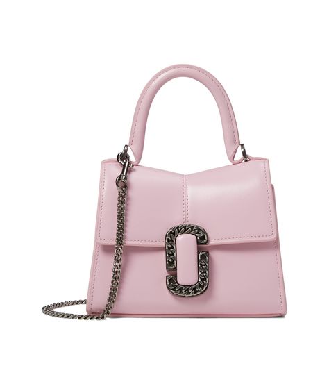 PRICES MAY VARY. A small accessory to pair with your favorite outfits, Marc Jacobs brings you The St. Marc Mini Top Handle Hangabg. It features a small hardware detailing on the front that accentuates the overall design of the handbag. Crafted from split cow leather with polyurethane coating. Magnetic snap closure with flap on the front. Handle on top. Chain link shoulder strap for easy carrying. A small accessory to pair with your favorite outfits, Marc Jacobs brings you The St. Marc Mini Top H Mini Top, Marc Jacobs Bag, Summer Fits, Kids Luggage, Pharmacy Gifts, Small Accessories, Luxury Store, Summer Fit, Cow Leather