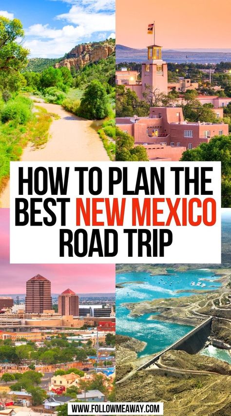 How to Plan the Best New Mexico Road Trip Mexico, Santa Fe, Things To See In New Mexico, New Mexico Travel Road Trips, New Mexico Road Trip Map, New Mexico Travel Beautiful Places, New Mexico Travel Itinerary, Things To Do In New Mexico, New Mexico National Parks