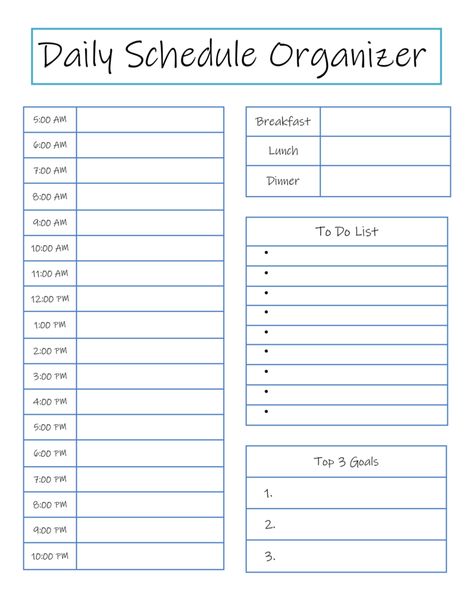 Organisation, Hourly Daily Planner, Homeschool Lesson Planner, Daily Calendar Template, Meal Planner Printable Free, Free Planner Templates, Free Daily Planner, Daily Planner Printables Free, Daily Routine Planner