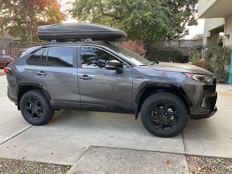 Beyond stoked on the new look !! Let me know what you guys think The 255 tires fit perfect, I did remove the small trim piece on the front inside wheel well. I’ll update you guys on the driving review soon !! 2021 XSE hybrid RAV4 TRD off road wheels 18x7 Falken AT Trail 255/65/18 LP adventure... Toyota Rav4 Overland, Off Road Rav4, Rav 4 Toyota, Toyota Rav4 Accessories, Toyota Rav4 Offroad, Rav4 Custom, Rav4 Accessories, Rav4 Offroad, New Toyota Rav4