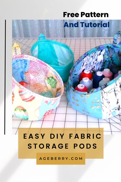 Bubble Basket Free Pattern, Couture, Fabric Bubble Baskets, Bubble Basket Bag Pattern Free, Fabric Storage Pod Pattern Free, Fabric Containers To Sew, Bubble Basket Bag Pattern, Fabric Storage Pods, Fabric Pods Free Pattern