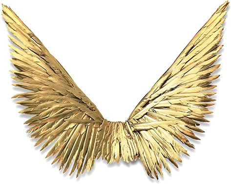 Gold Wings Costume, Gold Wings Angels, Golden Angel Wings, Angel Oc, Starless Sea, Crying Angel, Theme Nails, Fairy Goddess, Angel Feather