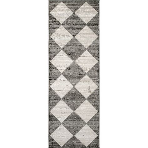 Brooklyn Rug Co Gianna Contemporary Geometric Checker Tile Area Rug - Bed Bath & Beyond - 34459023 Checker Tile, Nuloom Rugs, Abstract Runner Rug, Reused Materials, Dining Room Entryway, Kitchen Runner Rug, Target Rug, Entryway Hallway, Hallway Kitchen