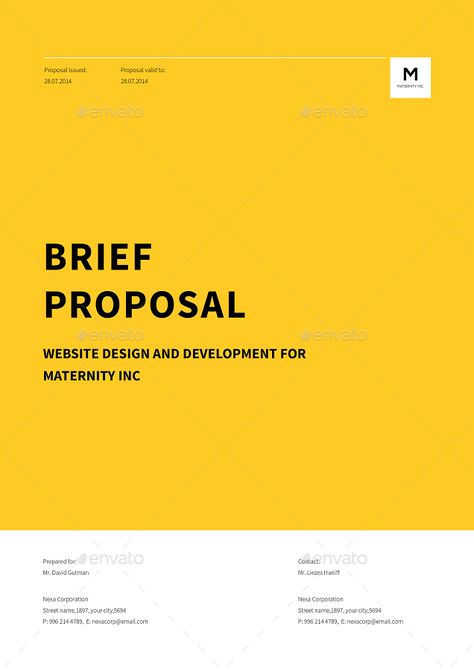 Brief Proposal Template by tontuz | GraphicRiver Website Proposal Template, Design Brief Template, Creative Brief Template, Work Proposal, Event Proposal Template, Website Proposal, Sales Proposal, Web Design Proposal, Ux Design Principles