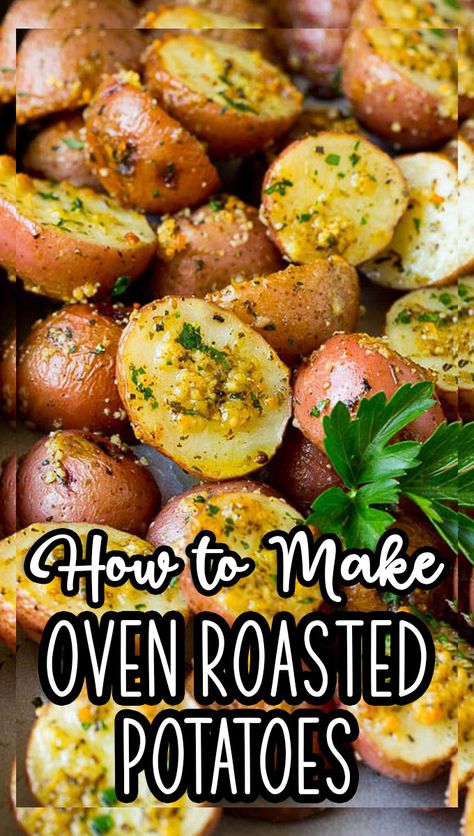 Essen, Oven Potato Recipes, Golden Potato Recipes, Gold Potato Recipes, Baby Potato Recipes, Red Potato Recipes, Thanksgiving Menu Ideas, Oven Roasted Potatoes, Roasted Potato Recipes