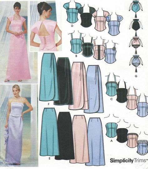 2000s Sewing Patterns, Dresses 2000s, Cute Sewing Projects, Fashion D, Sewing Design, Diy Sewing Clothes, Vogue Patterns, Retro Fashion Vintage, Simplicity Sewing