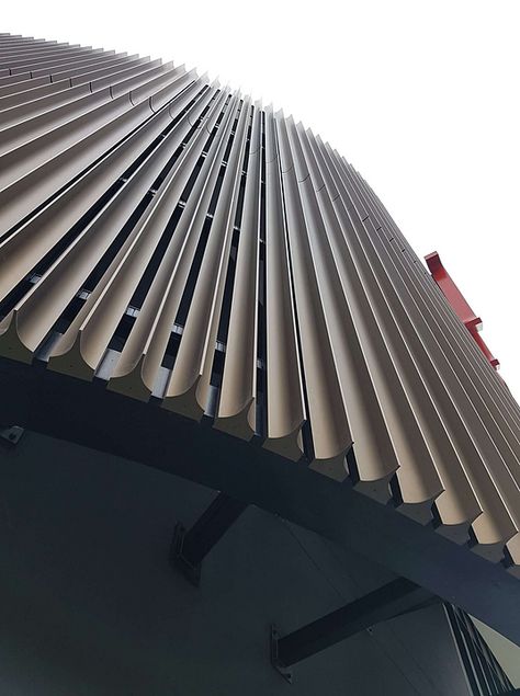 Gallery of Façade System– Aluminium Blades - 6 Louvers Facade, Facade System, Detail Arsitektur, Building Skin, Retail Facade, Facade Panel, Aluminium Cladding, Metal Facade, Facade Material