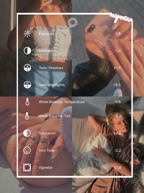 made by @mynnsan 👑//// Filter Guide🎈/Filter Tips🍒/Filter/Foodie 🍭//////// ( For more updates, please follow my board, thanks in advance ) 💋✨ #VSCOFILTER #VSCO #VSCOPH #vscous #vscouk #mynnsan #edits #vscox Anime Effects, Sunshine Photography, Vsco Filter Instagram, Vsco Tutorial, Best Vsco Filters, Vintage Photo Editing, Fotografi Iphone, Phone Photo Editing, Photo Editing Vsco