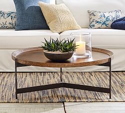 PB Comfort Norcross Living Room | Pottery Barn Coffee Table Pottery Barn, Table Ikea, Reclaimed Wood Coffee Table, Centerpiece Table, Table Diy, Design Apartment, Diy Coffee Table, Metal Coffee Table, Plywood Furniture