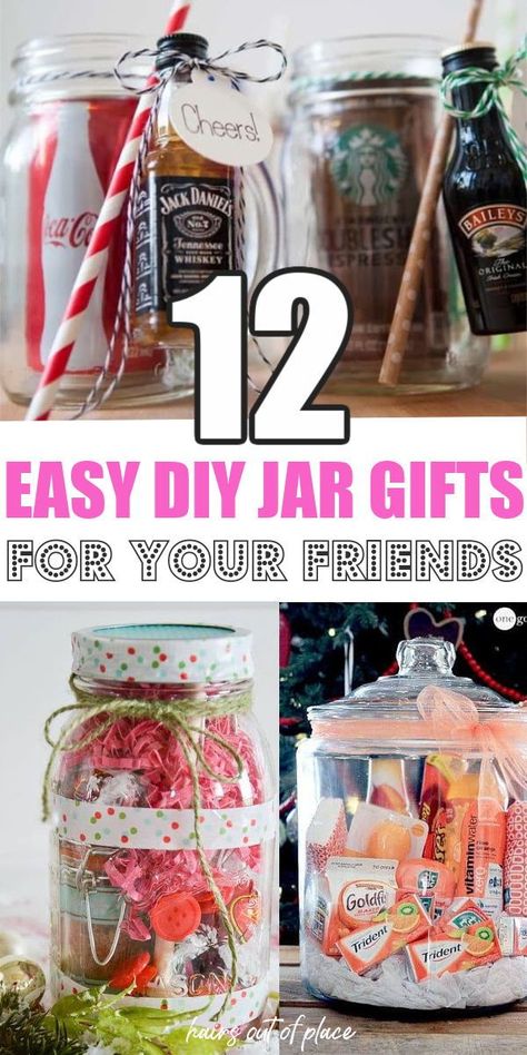 Diy Cookie Jar Gift, Diy Gift Jars Ideas, Gift Jars Ideas For Women, Mason Jar Christmas Gifts For Coworkers, Mason Jar Birthday Gift, Birthday In A Jar Ideas, Diy Mason Jar Gift Ideas, Birthday Mason Jar Gifts, Manicure In A Jar Gift Ideas