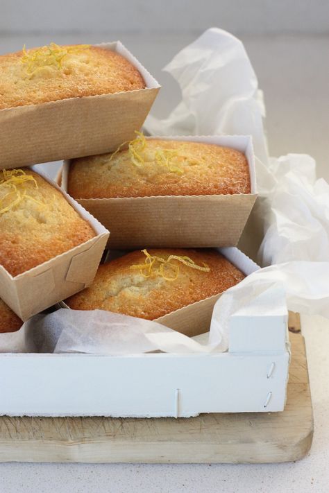 Mini Lemon Loaves - and running away with the circus ... - marmalade and me Mini Lemon Loaves, Cake Loaves Ideas, Mini Lemon Drizzle Cake, Mini Coffee Cakes Loaves, Mini Lemon Loaf Cakes, Mini Loaf Cakes Packaging, Mini Loaf Recipes, Mini Lemon Loaf, Potato Cake Recipe