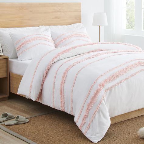 This 2 piece Bohemian White and Blush Pink Twin / Twin XL Duvet and Sham bedding set will create a simple yet stylish and sophisticated look that will complement any bedroom. Luxury Duvet Sets, Boho Comforters, 100 Cotton Duvet Covers, Sweet Jojo Designs, Designer Bedding Sets, Jojo Designs, Duvet Bedding Sets, Pink Bedding, Duvet Bedding