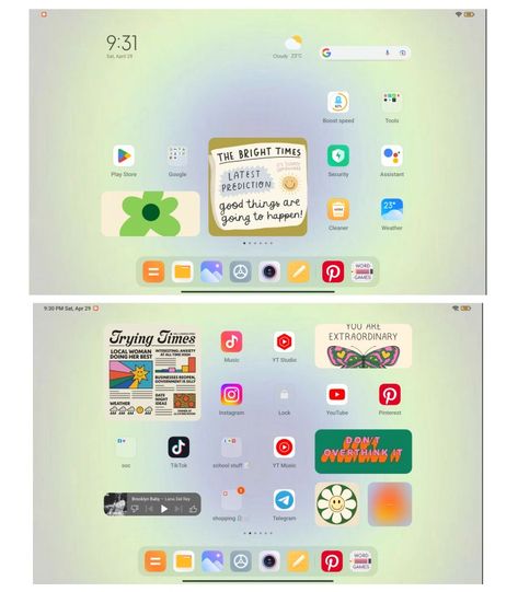 aesthetic home screen layout tablet Xiaomi pad 5 Xiaomi Tab 5, Ipad Home Screen Aesthetic Ideas, Xiaomi Pad 5 Wallpaper Aesthetic, Pad Wallpaper Aesthetic, Xiaomi Pad 6 Wallpaper, School Home Screen, Xiaomi Pad 5 Aesthetic, Tablet Widget Ideas, Home Screen Aesthetic Layout