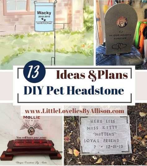 13 DIY Pet Headstone Ideas: In Loving Memory Of Your Pet Dog Gravestone Diy Pet Memorials, Diy Dog Headstone, Pet Tombstone Ideas Diy, Diy Pet Grave Marker, Diy Pet Headstone, Pet Grave Marker Diy Dogs, Dog Headstone Diy, Diy Grave Markers Ideas, Pet Headstones Diy