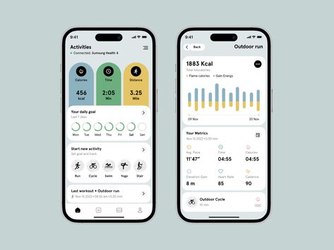 Diet App Design, App Design Aesthetic, Work Out App, Fitness App Design, Fitness Tracking App, Fitness Tracker App, Mobil Design, Diet App, Cycling App