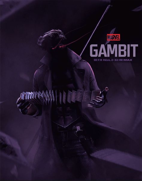 Gambit movie fan poster Gambit Movie, Gambit Wallpaper, Gambit X Men, Xman Marvel, Gambit Marvel, Rogue Gambit, Xmen Comics, Concept Poster, Marvel Artwork