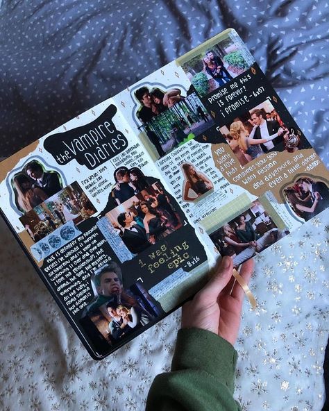 The Vampire Diaries Journal, Vampire Diaries Journal, My Life Journal, Whimsical Crochet, Album Journal, Kartu Valentine, Bulletin Journal Ideas, Pretty Journals, Memory Journal