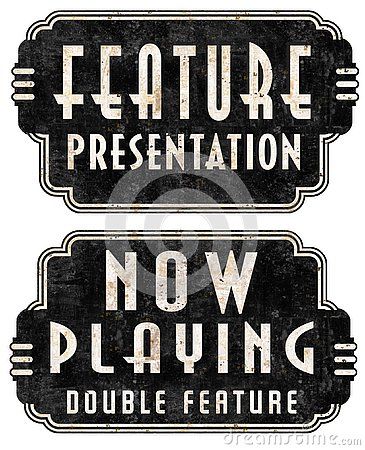 Now Playing Feature Presentation Movie Marquee Signs Stock Illustration - Illustration of isolated, award: 128067298 Now Playing Movie Sign, Now Showing Movie Sign, Marquee Sign Diy, Movie Marquee Sign, Hollywood Prom, Movie Theater Party, Theater Marquee, Theater Sign, Old Grunge