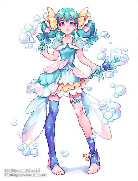 Akuo Art, Magical Girl Design, Yt Ideas, Pisces Aquarius, Magical Girl Outfit, Drawing Characters, Magical Girl Aesthetic, Magical Boy, Aries Pisces