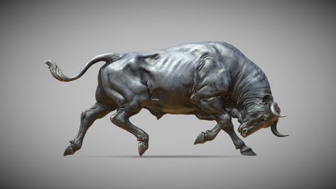 Bull | 3D Sculpting - Buy Royalty Free 3D model by BreathTime [72c8db8] - Sketchfab Store Croquis, Bear Logo Design, Wild Bull, Saraswati Photo, Black And White Photography Portraits, Maya Modeling, Mural Art Design, 3d Sculpting, Bull Art
