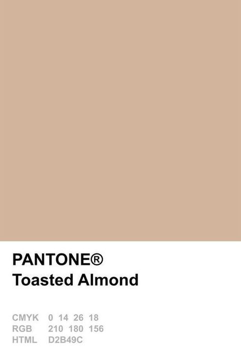 Pantone: toasted almond Toast, Toasted Almonds, Almond
