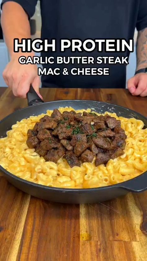 Soulfood (@Soulfoodiiee) on X Steak Mac And Cheese, Healthy Sandwich Recipes, Butter Steak, Fitness Recipes, High Protein Meal Prep, Healthy High Protein Meals, Garlic Butter Steak, Creamy Mac And Cheese, High Protein Low Calorie