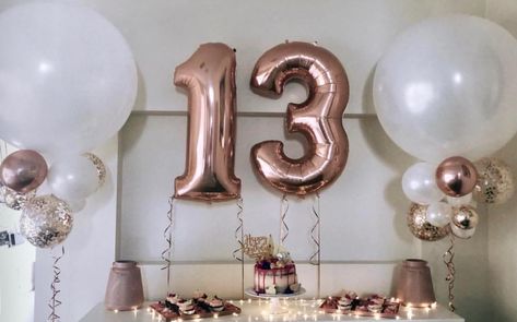 Birthday 13 Aesthetic, 13 Birthday Balloons, 13th Birthday Aesthetic, Birthday Pinterest, Happy Birthday Icons, Holly Dolly, 13 Birthday, 13 Birthday Cake, Happy 13th Birthday