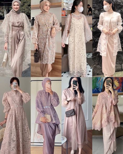 Outfit Kondangan Simple Hijab, Outfit Kondangan Simple, Mix And Match Outfits Hijab, Lebaran Outfit, Kebaya Modern Hijab, Dress Brokat Modern, Kondangan Outfit, Dress Muslim Modern, Braidsmaid Dresses