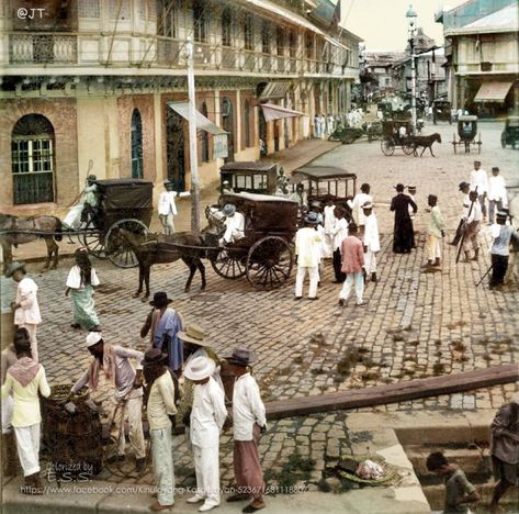 “Rosario Street and Binondo Church from the Pasig River, Manila, Philippine Islands, Early 20th Century” Image source: Underwood & Underwood @ John Tewell Colorized by E.S.Sison Vintage Filipiniana, Pasig River, Philippines History, Philippines Vintage, Filipino Artist, Filipino Architecture, San Lazaro, Philippine History, Philippine Holidays