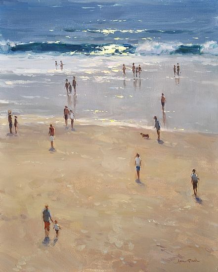 Un exemple d'art par Jesse Powell Carmel Beach, Beach Artist, Competition Winner, Beach Art Painting, Painting Competition, Painting People, Beach Painting, Water Painting, Coastal Art