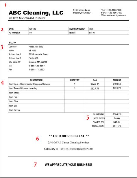 This is an example of a cleaning invoice you would use in your cleaning business. Cleaning Business Checklist, Foreclosure Cleaning, Cleaning Contracts, Invoice Example, Bill Of Sale Template, Business Invoice, Carpet Cleaning Business, Business Printables, Deep Carpet Cleaning