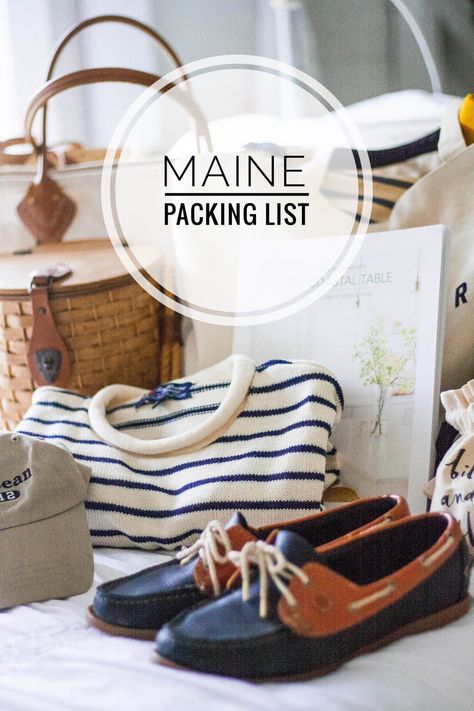 Maine Packing List Maine Vacation Outfits, Maine Fashion, Plan Outfits, Maine Style, Fall Packing, Maine In The Fall, Maine Road Trip, Packing List Beach, Visit Maine