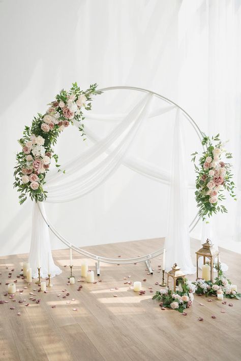 Ling’s moment makes wedding decoration easier by letting you shop by color collection. Browse our selection of dusty rose and cream flowers, bouquets, and decor today. Balloon Circle, Pola Cat Dinding, Wood Arch, Arch Decoration, Arch Flowers, Sheer Drapes, Arch Decoration Wedding, Dusty Rose Wedding, Balloon Stands