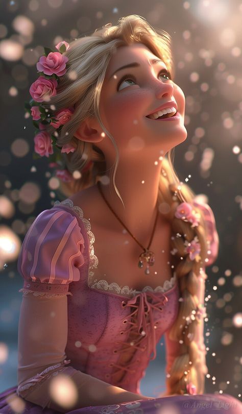 Rapunzel Drawing, Bolo Rapunzel, Real Life Disney Characters, Real Life Rapunzel, Angel Light, Anime Picture Hd, Disney Character Art, Disney Princess Artwork, Disney Queens