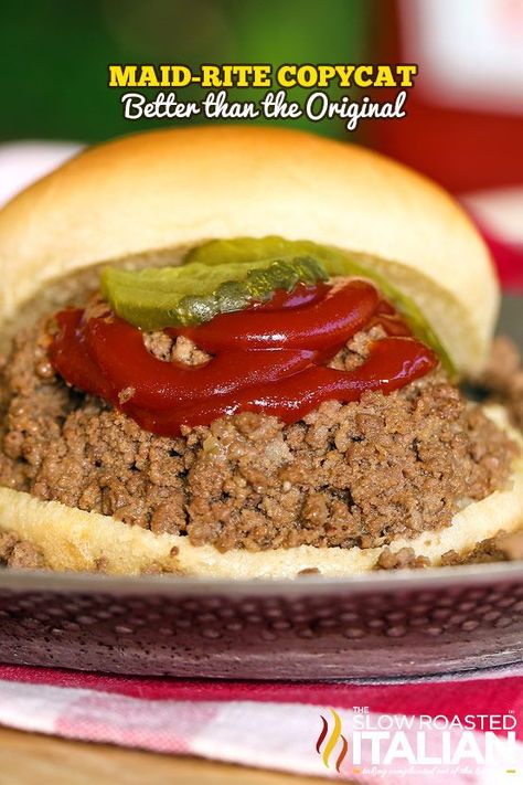 Meat Sandwich, Loose Meat Sandwich, Maid Rite Sandwiches, Meat Sandwiches, Loose Meat, Loose Meat Sandwiches, Joe Recipe, The Slow Roasted Italian, Meat Loaf