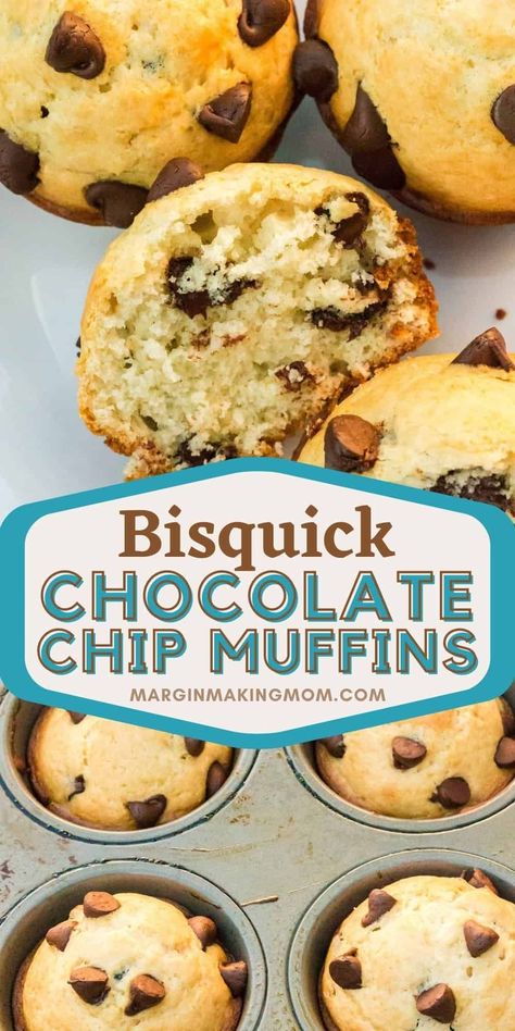 Pie, Breakfast Ideas With Bisquick, Bisquick Breakfast Muffins, Bisquick Chocolate Chip Muffins, Bisquick Recipes Dinner, Bisquick Muffins, Bisquick Recipes Breakfast, Bisquick Mix Recipe, How To Make Bisquick