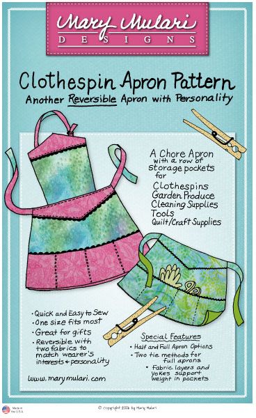 Clothespin Apron Pattern Couture, Patchwork, Clothespin Apron, Reversible Apron, Apron Patterns, Clothespin Bag, Apron Pattern, Apron Sewing Pattern, Peg Bag