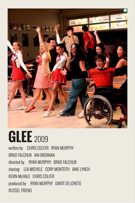 Glee Movie Poster, Glee Polaroid Poster, Glee Poster, Indie Movie Posters, Film Polaroid, Tv Posters, Polaroid Posters, Iconic Movie Posters, Film Posters Minimalist