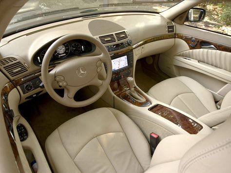 Cream Interior Car, Tan Interior Car Decor, Cream Car Interior, Tan Interior Car, 2000s Mercedes, Beige Interior Car, Porsche Roadster, Chocolate Car, Mercedes E320