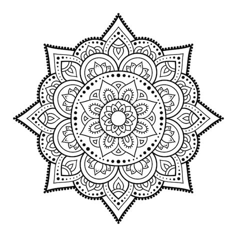 Circular pattern in form of mandala . de... | Premium Vector #Freepik #vector #drawn #doodle #hand-drawn #hand-drawn-doodle Mandala Book, Draw Vector, Lotus Flower Art, Trippy Drawings, Flower Henna, Mandala Art Therapy, Mandala Background, Mandala Stencils, Mandala Vector