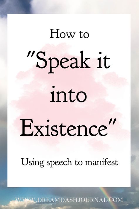 speak it into existence How To Speak Things Into Existence, Speaking Things Into Existence, Powerful Manifestation Words, Speak Into Existence Quote, Words For Manifesting, Speaking Into Existence, Speaking Life Over Yourself, Speak Positive Words Into Your Life, Manifestation Words