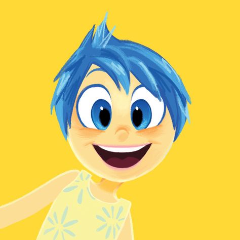 Joy Inside Out Profile Pic, Joy Inside Out Aesthetic, Inside Out Icon, Inside Out Fanart, Joy Drawing, Joy From Inside Out, Inside Out Joy, Joy Inside Out, New Animation Movies