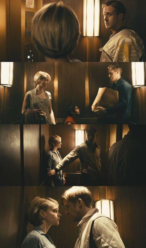 Drive (2011) - Elevator scenes Aesthetic Movie Shots, Shooting Pose, Nicolas Winding Refn, Drive 2011, Cinematography Composition, Colour Correction, Damien Chazelle, Райан Гослинг, Image Film