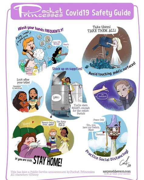 Pocket Princesses on Instagram: “Pocket Princesses SPECIAL EDITION: PSA. Please share freely. A printable copy is available on my Twitter (amymebberson) (no selling of…” Pocket Princesses, Amy Mebberson, Pocket Princess Comics, Disney Princess Comics, Casa Disney, Disney Princess Facts, Pocket Princess, Disney Princess Cartoons, Funny Disney Memes