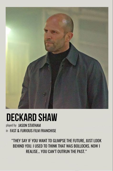 minimal polaroid character poster for deckard shaw from fast & furious film franchise Fast Of Furious, Fast And Furious Shaw, Fast And Furious Hairstyles, Fast And Furious Franchise, Fast And Furious Characters, Shaw Fast And Furious, Fast And Furious Aesthetic, Fast And Furious Poster, Two Fast Two Furious