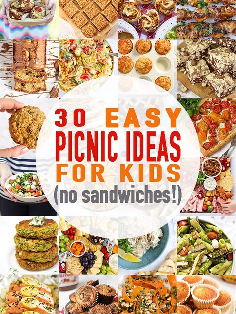 PICNIC IDEAS FOR KIDS - On the look our for foodie inspiration for days out? Here are 30 Easy Picnic Ideas for Kids - with no boring soggy sandwiches! Including quiches, muffins, flapjacks, chicken kebabs, pasta salad, tuna salad, cookies and heaps more! #tamingtwins #picnicideas #kidsfood #picnics #picnicrecipes #mealprep #summerfood Dinner Picnic Ideas Families, Easy Picnic Dinner Ideas, Preschool Picnic Ideas, Picnic Easy Food Ideas, Picnic Foods Easy, Picnic Ideas For Family, Picnic With Kids Ideas, Picnic Dinner Ideas Families, Easy Picnic Food Ideas For Kids