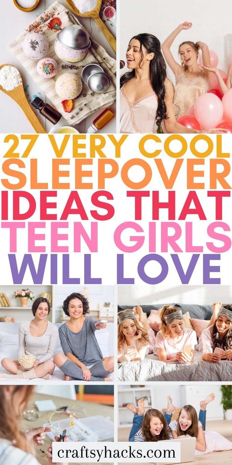 If you are wanting to host the best sleepover for your teenage friends look no further than these brilliant sleepover ideas for teen girls. These teenager sleepover ideas are perfect for your teens to have fun with their friends. How To Host The Best Sleepover, Thirteen Birthday Party Ideas Sleepover, Teenage Sleepover Activities, Pajama Party Ideas Teenage, Sweet 16 Birthday Sleepover Ideas, Sleepover Gift Ideas, 16 Birthday Party Sleepover Ideas, Sleepover Party Ideas For Teenagers, Sleepover Party Crafts