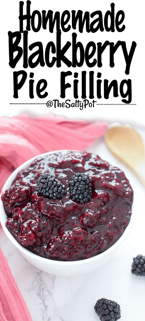 Check out how easy and delicious your own blackberry pie filling recipe can be to make. Perfect for pies, hand pies, and more, it's a must-try for berry lovers! Only a handful of ingredients, you can make a huge variety of desserts with this special berry! Pie, Berry Pie Filling Recipe, Blackberry Pie Filling, Easy Blackberry Pie, Fancy Pie Crust, Berry Pie Filling, Apple Cake Recipe Easy, Blackberry Pie Recipes, Berry Pie Recipe